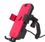 ABS 5V 2.1A Iphone 11 Motorcycle Mount , Dual Usb Phone Stand For Motorcycle