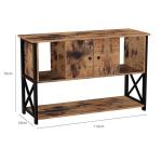 Rustic TV Table with Cabinet, Industrial Design TV Cabinet, Storage Furniture