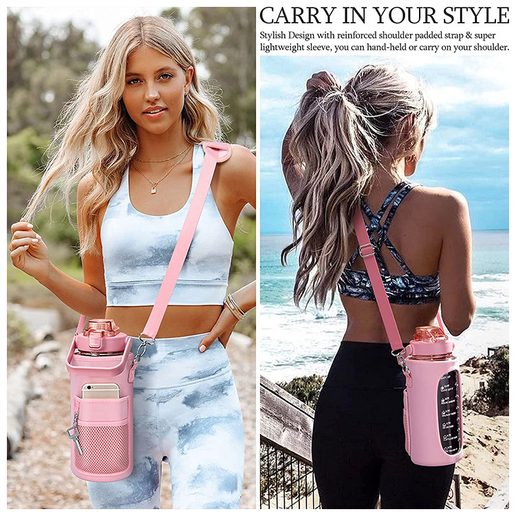 Sports Water Bottle Case Cover Insulated Bag Bottle Cooler Sleeve Portable Camping