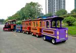 72 Seat Roundhouse Trackless Trains Kiddie Express Train Low Noise Steel Bus