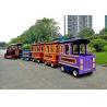 Buy cheap 72 Seat Roundhouse Trackless Trains Kiddie Express Train Low Noise Steel Bus Frame from wholesalers