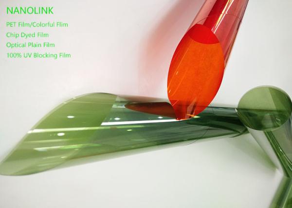 Shatterproof Decorative Dyed Auto Window Film , House Window Tint Film For Heat