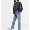 Buy cheap Oversize 100 Cotton Women Balloon Sleeve Sweatshirt Plain Crew Neck Sweatshirt from wholesalers