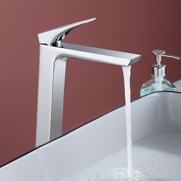 Buy cheap Brass Vessel Single Hole Single Handle Basin Mixer Tap in Chrome from wholesalers