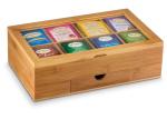 Antibacterial Bamboo Storage Organizer Tea Chest For Stable Moving And Storing