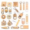 Buy cheap Custom Wood Beer Bottle Opener for Wedding Corkscrew Party Gift Wooden Handle Opener Keychain from wholesalers