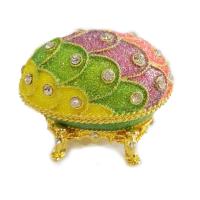 Buy cheap Crystal Easter Faberge Egg Jewelry Box Earrings Russian Trinkets Case Easter product