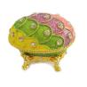 Buy cheap Crystal Easter Faberge Egg Jewelry Box Earrings Russian Trinkets Case Easter Gifts Collectible Figurines Creative Gifts from wholesalers