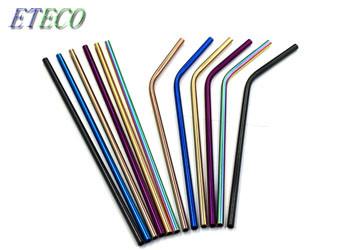 Buy cheap Outdoor Picnics Colorful Stainless Steel Drinking Straws Easy Cleaning from wholesalers