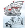 Buy cheap Custom Rolling Shopping Basket Wire Cart On Wheels Metal Frame Asia Style from wholesalers