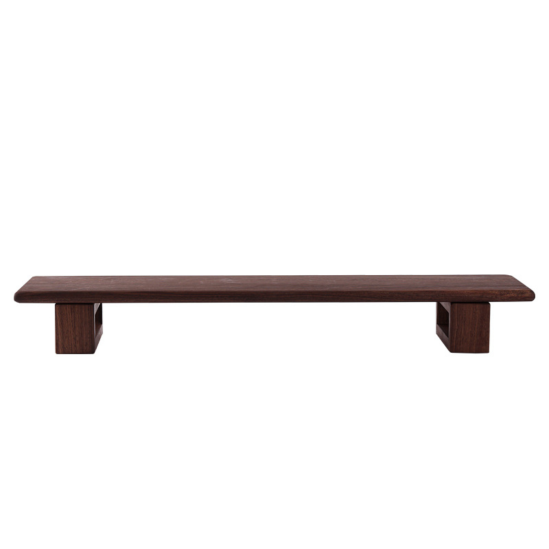 walnut Laptop Monitor Stand Riser - Wooden Desktop Shelf for Computer Laptop Printer TV Cellphone Stand