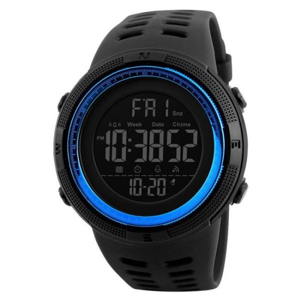 Buy cheap Mens PU Led Waterproof Digital Watch 49mm Led Stainless Steel Back from wholesalers