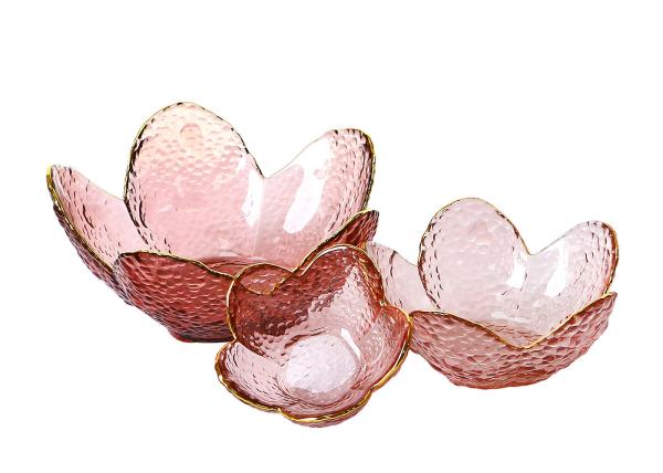 Buy cheap 16cm Sakura Shaped Solid Colored Glass Salad Bowl Dia 16cm from wholesalers