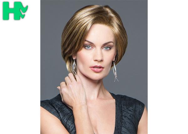 Buy cheap Silk Straight Short Heat Safe Synthetic Wigs No Shedding Professional from wholesalers