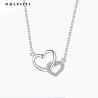 Buy cheap 2.17g 18in White Gold Heart Pendant ODM Valentine Silver Heart Pendant Necklace from wholesalers