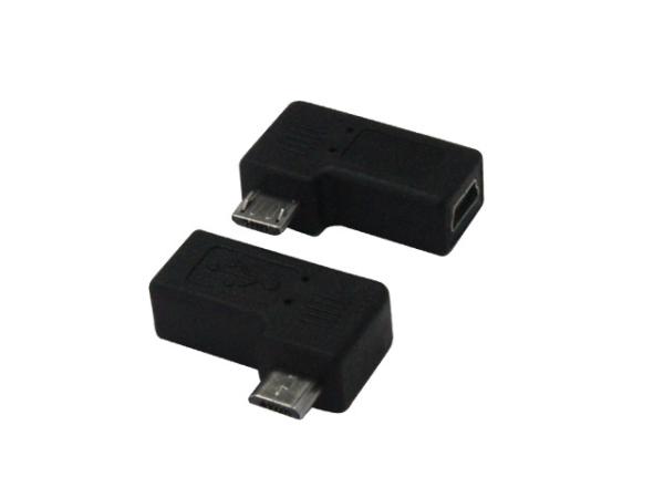 Buy cheap MINI 5P female to micro 5P Male 90 degree angled adapter,Micro 5P USB Adapter from wholesalers