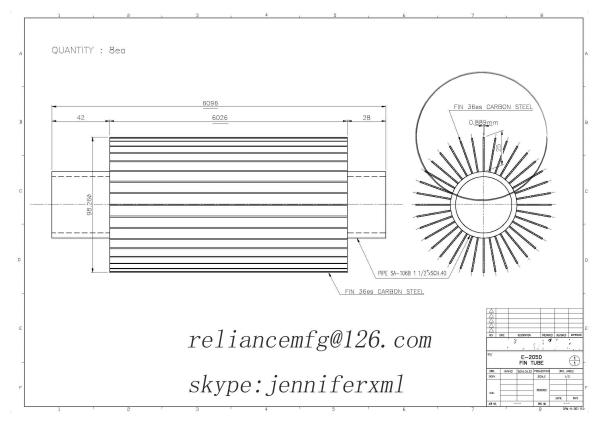 Buy cheap Fin 36ES Carbon Steel SA106B Longitudinal Finned Tubes , 19mm Height from wholesalers