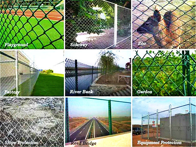 Anti Corrosion Zoo Protective Diamond Chain Link Fence