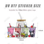 High Quality Dtf Transfer Sticker Cartoon Princess Wrap 16 Oz Uv Dtf Transfer