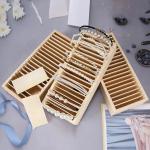 Wooden Bracelet Storage Box Jewelry Display Stand Removable Tray Organizer Box