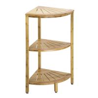 Buy cheap Freestanding 3-Tier Bamboo Corner Shower Shelf Caddyfor Shower, Kitchen, Hall product