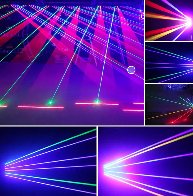 Rgb Animation Laser Beam Lights 1800mw 1.8w DMX512 Control For Wedding Stage