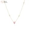 Buy cheap Women Choker Necklace 18k Gold Jewelry Heart Diamond Zircon Pendant Thin Chain from wholesalers