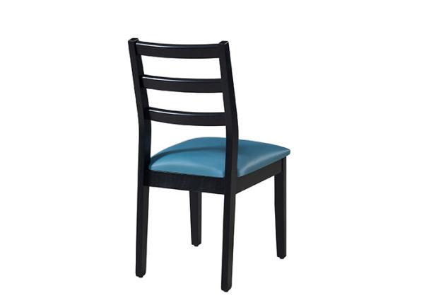 Buy cheap Hotel Solid Wood Blue Upholstered Dining Chairs from wholesalers