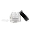 Buy cheap Eco - Friendly Glass Cosmetic Cream Jar Square Shape Clear Body Black Lid from wholesalers