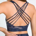Women's Medium Support Cross Back Sports Bra Removable Cups Yoga Bra
