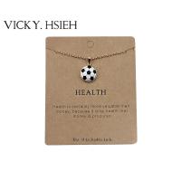 Buy cheap VICKY.HSIEH "Health" Gold Tone Football Pendant Inspiration Chain Necklace product