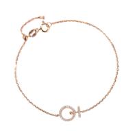 Buy cheap 0.10ct 18K Gold Diamond Bracelets Only Beautiful Girls Rose Gold product