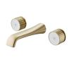 Buy cheap Wall Hung Basin Mixer Tap Hot Cold Water Knob Control Faucet Gold from wholesalers