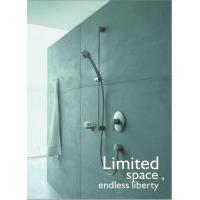 Buy cheap Modern Single Lever Wall Mount Bathroom Sink Faucet Brass Concealed Taps , product
