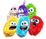 FUZZY BALL EMOT 15cm Shaggy Plush Ball Emotions Tassel Inner Ball Material PVC