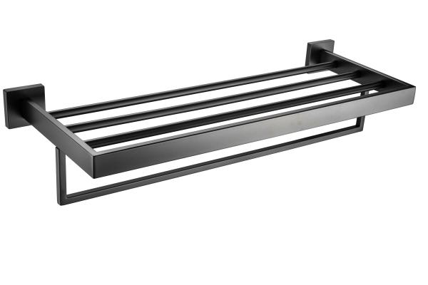 Buy cheap Double towel rack83111B -Square Black&Stainless steel 304&Brush &Bathroom &kitchen&Sanitary from wholesalers