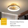 Buy cheap 36W Modern Light luxury ceiling fan lamp simple invisible bedroom dining room living room children's room fan lamp from wholesalers