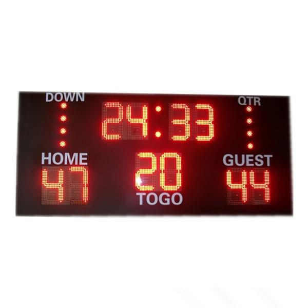 Buy cheap 7 Segments and Super Brightness Electronic LED Football Scoreboard in Red Color from wholesalers