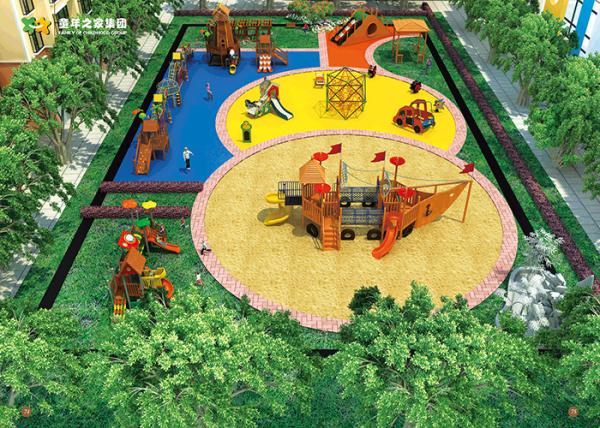 Buy cheap Swing Combined Kids Indoor Wooden Slide For Toddlers Landscape Design from wholesalers