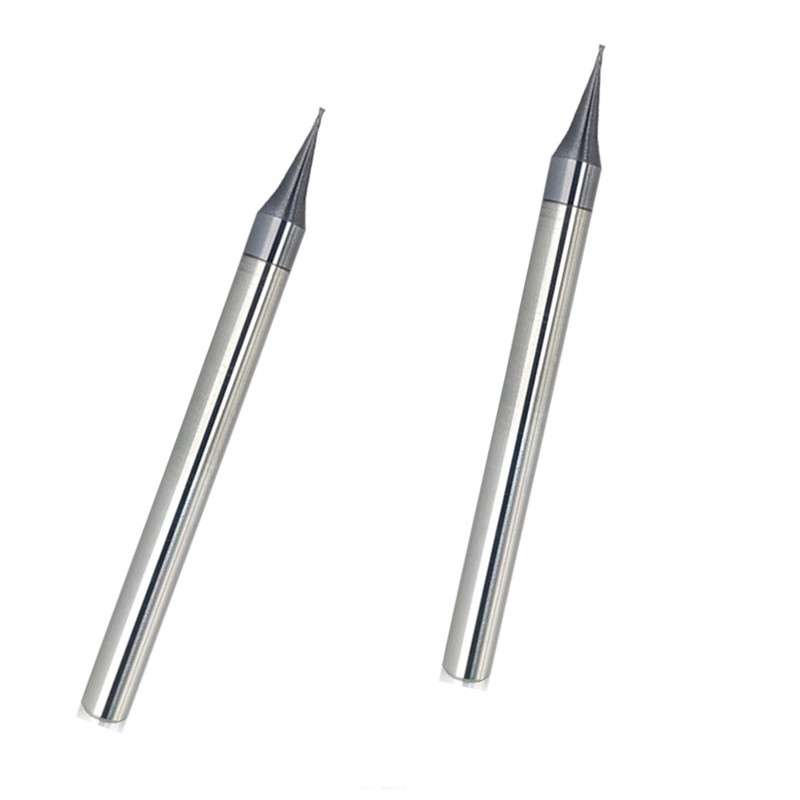 Straight Shank Two Flutes 0.3mm Square Micro End Mills Hrc65