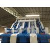 Buy cheap Four Lane Blue Inflatable Water Slide Adult / Kids Swimming Pool Water Slide from wholesalers