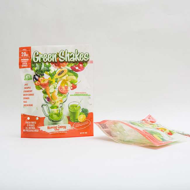 Custom Design Fruit And Vegetable Packaging Zipper Pouch Self Lock Plastic Bag