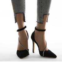 Buy cheap Customized OEM Women Pointed Toe Pumps Crystal Glitter Square Buckle product