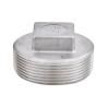 Buy cheap Stainless Steel 304 201 Cast Pipe Fitting Square Head Cored Plug Class 150 2'' NPT Male Threaded from wholesalers