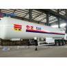 Buy cheap 3 Axle 25mt 58.5m3 Liquid Propane Transport Tanker Delivery Semi Trailer from wholesalers