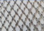 Welded Concertina Coil Fencing Galvanized Flat Wrap Razor Wire Fencing 100X150mm