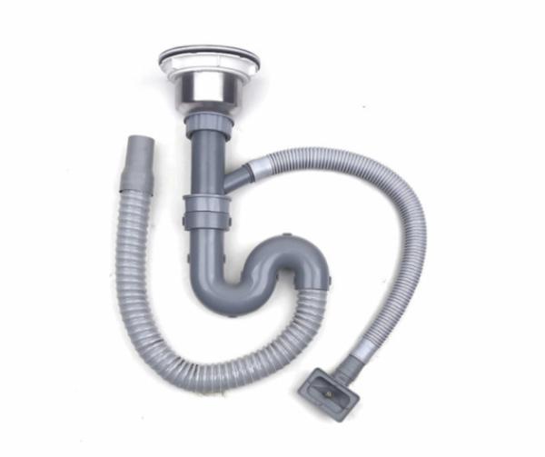 SS 304/201 PP Kitchen Sink Accessories Water Strainer Siphon Flush Drain