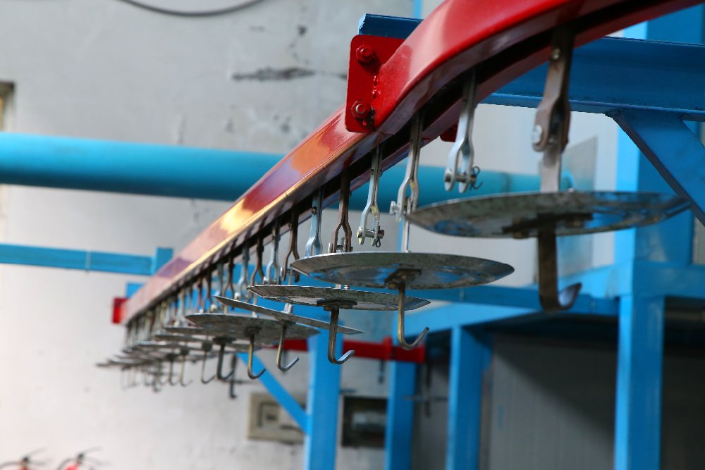 High Capacity Automated Powder Coating Line Safety Operation Powder Coat Paint Line
