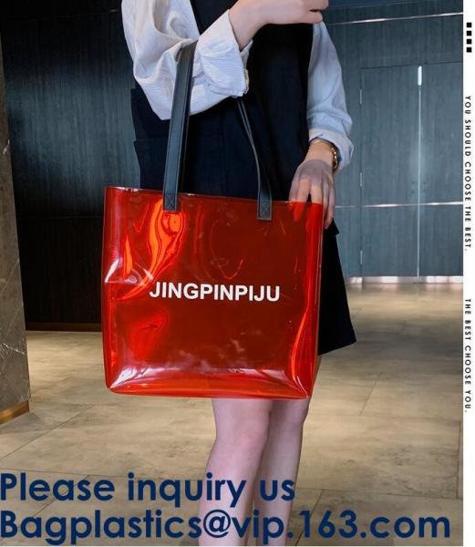 Clear Shopping Bag PVC Handbag Fashion Big Bags Jelly Package Large Transparent
