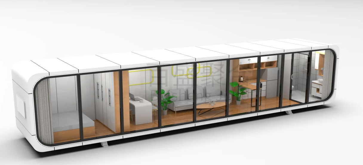 Transport and load 20ft 40ft Prefab Container Pod Movable Cabin Office Portable Apple Home